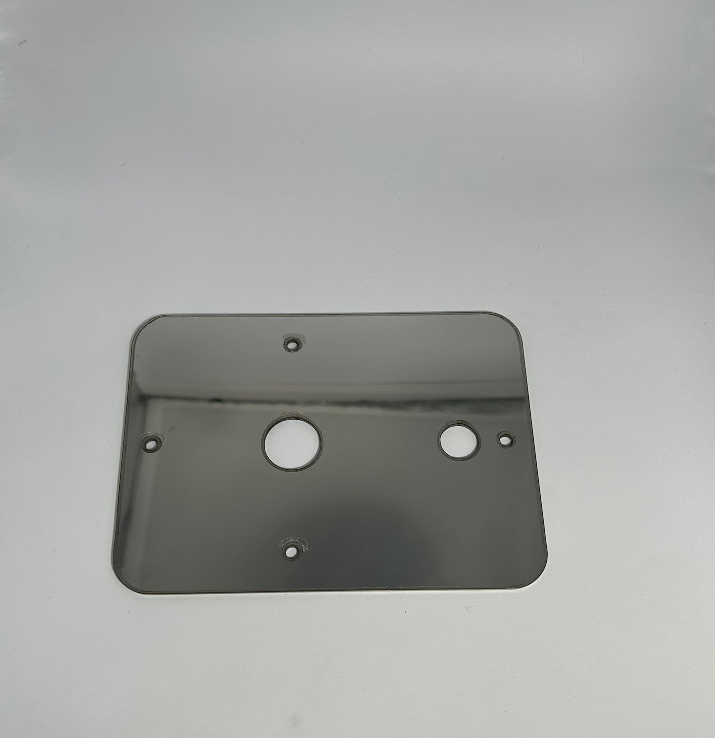 14 Gauge Mirror Finish 304 Stainless Steel Watermelon Light Interior Plate White Mounting Holes  -  RZ-G4''X5.5''