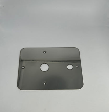 14 Gauge Mirror Finish 304 Stainless Steel Watermelon Light Interior Plate White Mounting Holes  -  RZ-G4''X5.5''