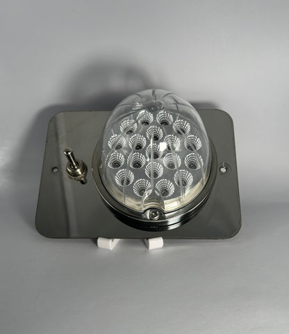 14 Gauge Mirror Finish 304 Stainless Steel Watermelon Light Interior Plate White Mounting Holes  -  RZ-G4''X5.5''