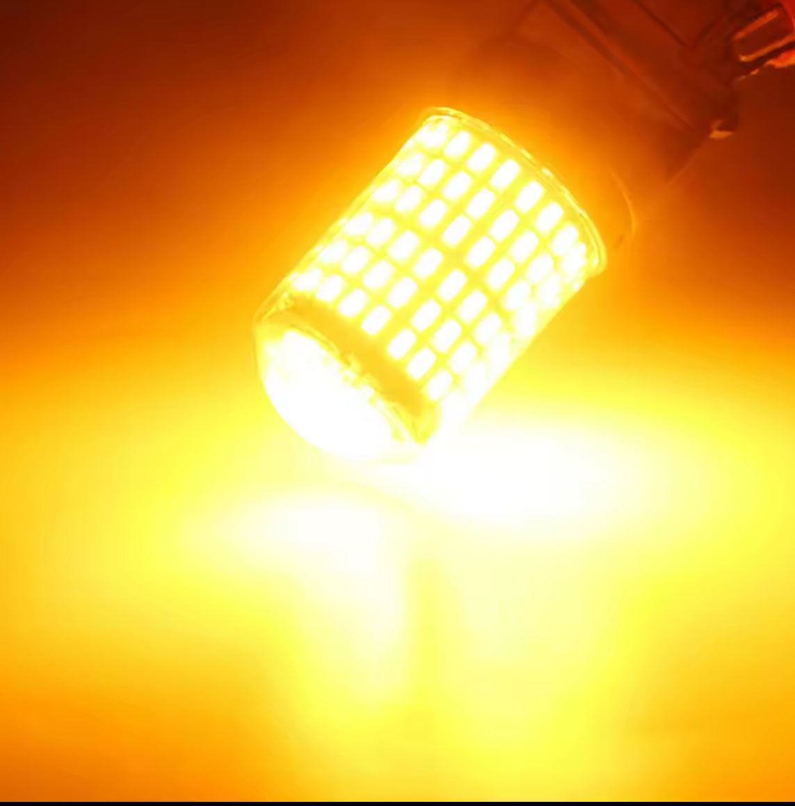 2Pcs Amber T25 3157 LED   - 3157 P27/7W T25