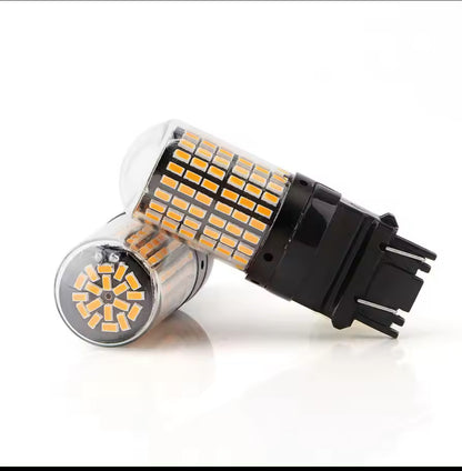 2Pcs Amber T25 3157 LED   - 3157 P27/7W T25