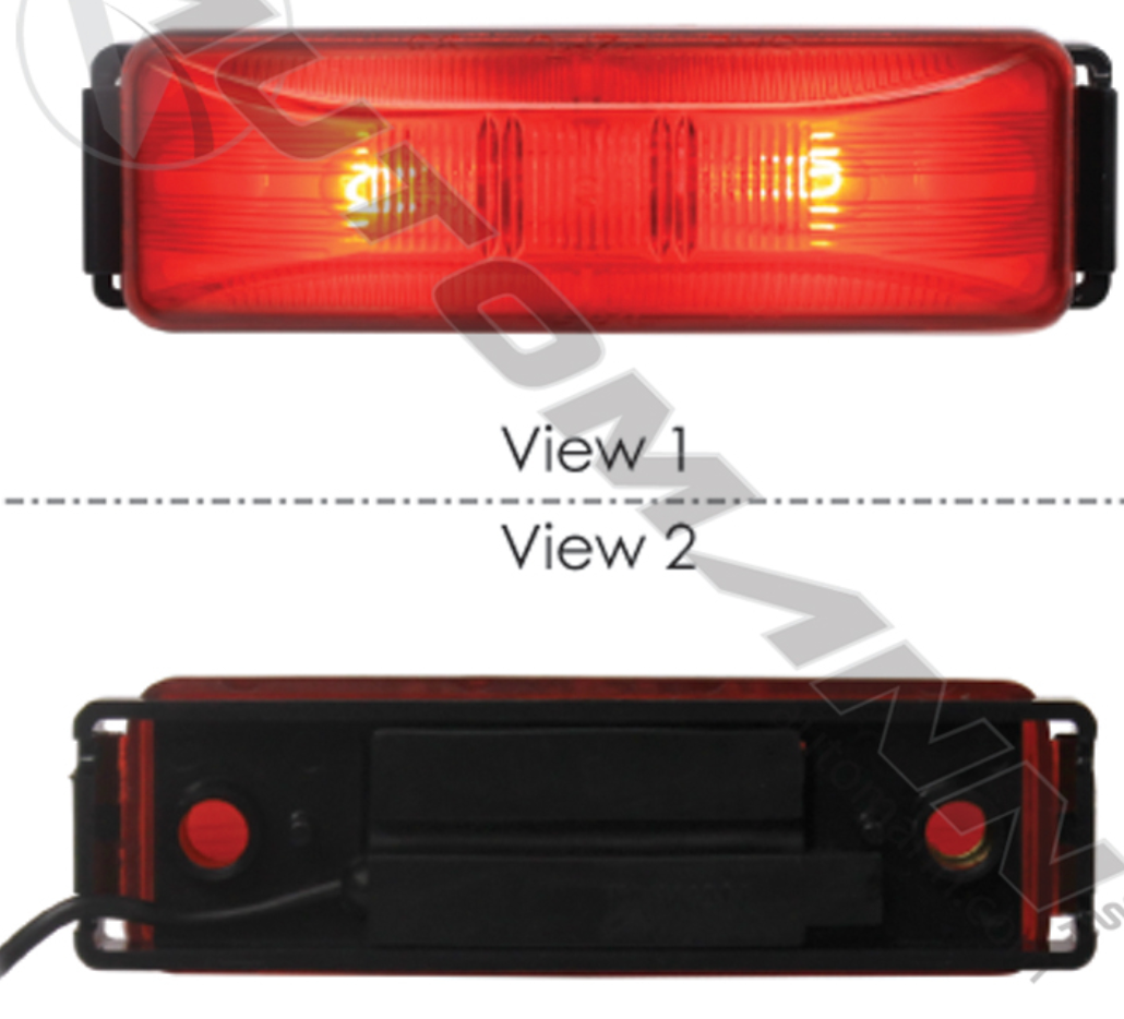 Red 4" x 1" Marker Light Kit - 571.LG19R-KB1