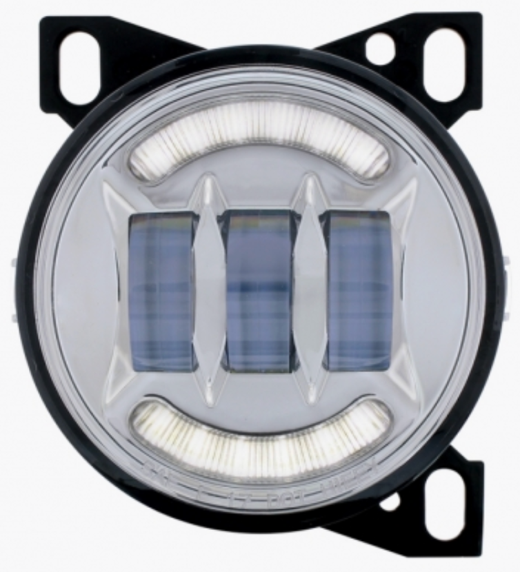 18 LED Chrome Fog Light with LED Light Bar For Peterbilt 579 (2012-2021) & Kenworth T660 (2007-2017)-Chrome  -  36605