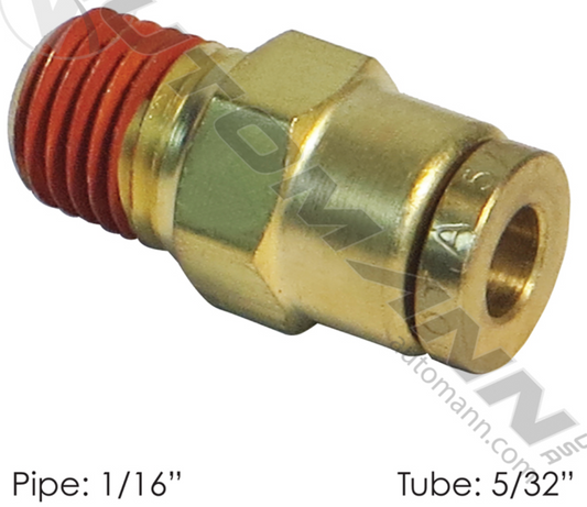 Brass PLC Male Connector 5/32" x 1 1/16" in - 177.13B6825X1