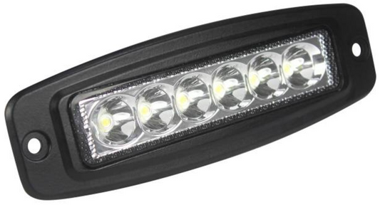 2” x 6” Rectangular 6 Diode LED Work Light, 1440 Lumen 25 Degree Beam - MTLW6008