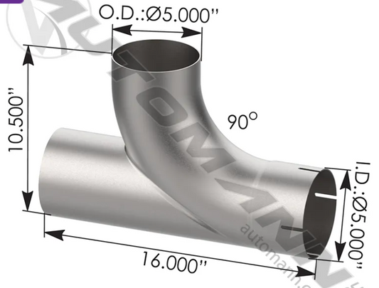 Exhaust Y Pipe 5" - 562.U45YA