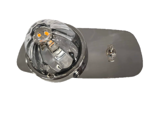 Stainless Bracket for Kenworth T660/W900 Dome Light (Driver) - SS-1029L