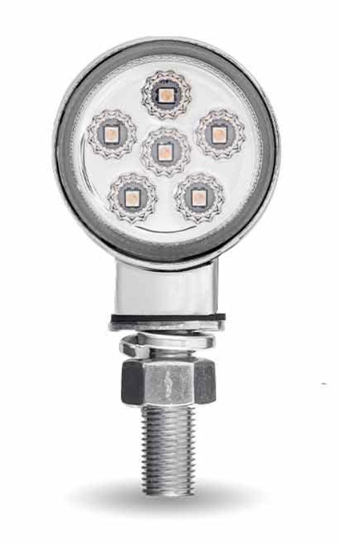 Amber/Red Clearance Marker to Blue Auxiliary 1.8″ Mini Double Face Round Light - TLED-DL1XB