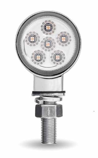 Amber/Red Clearance Marker to Blue Auxiliary 1.8″ Mini Double Face Round Light - TLED-DL1XB