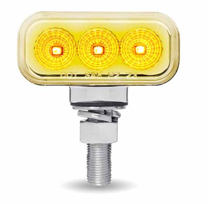 Amber/Red Clearance Marker to Blue Auxiliary 1.5″ x 3″ Mini Double Face Rectangular Light - TLED-DR1XB