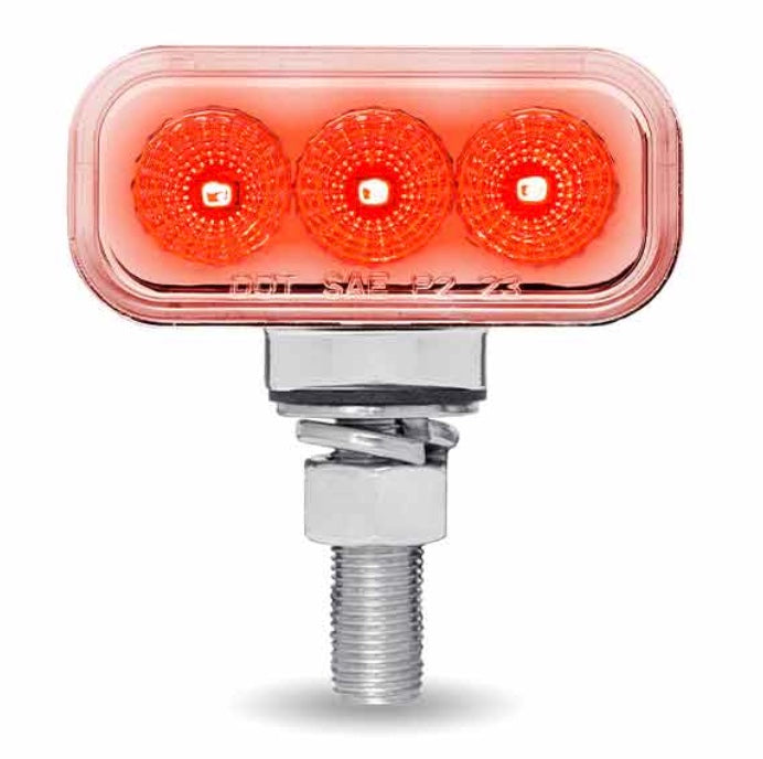 Amber/Red Clearance Marker to Blue Auxiliary 1.5″ x 3″ Mini Double Face Rectangular Light - TLED-DR1XB