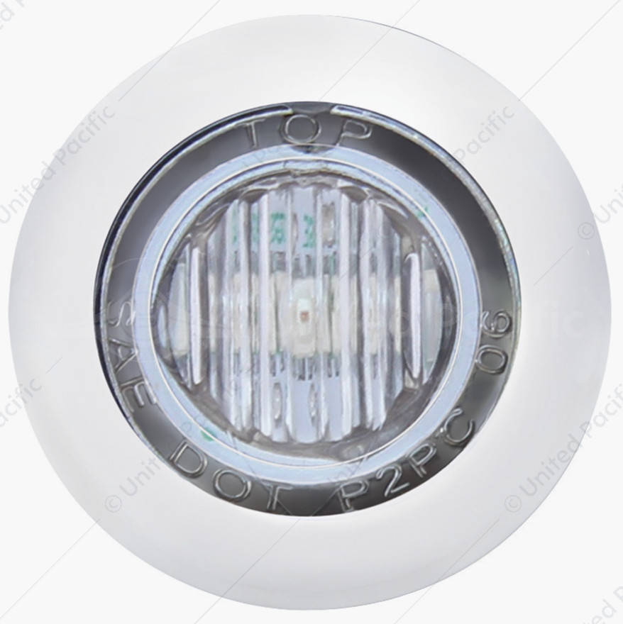 3 LED Mini Light w/ Bezel (Clearance/Marker) Clear White Lens - 39937