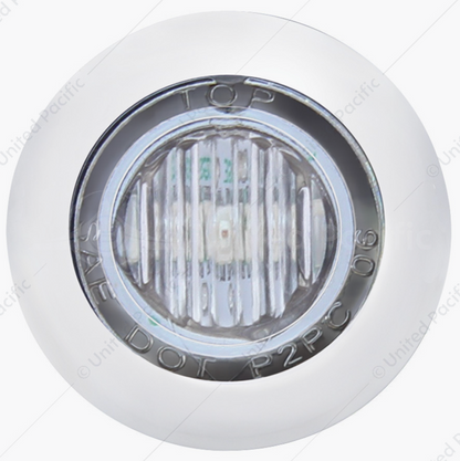 3 LED Mini Light w/ Bezel (Clearance/Marker) Clear White Lens - 39937