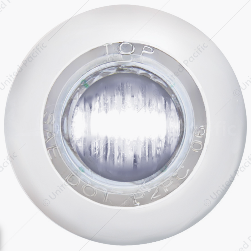 3 LED Mini Light w/ Bezel (Clearance/Marker) Clear White Lens - 39937