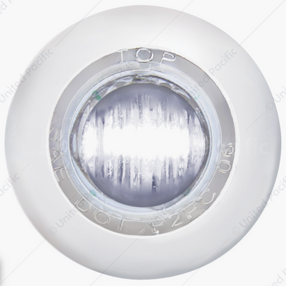 3 LED Mini Light w/ Bezel (Clearance/Marker) Clear White Lens - 39937