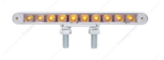 20 LED 9" Double Face Light Bar - Amber/Red Clear - 39202