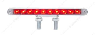 20 LED 9" Double Face Light Bar - Amber/Red Clear - 39202