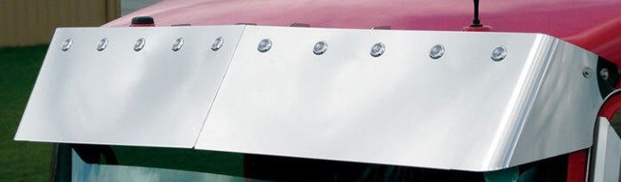 Blind Mount 13" Drop Visor w/ (10) Bulls-Eye Amber Clear & Bezels- 45690GB