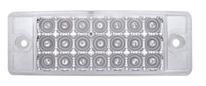 21 LED Rectangular Clearance Marker Marker Light Amber LED Clear Lens  -  38296