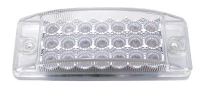 21 LED Rectangular Clearance Marker Marker Light Amber LED Clear Lens  -  38296