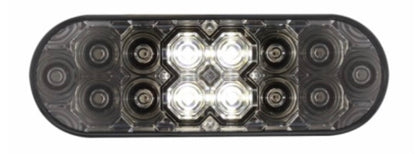 6" Oval Combo Light With 14 LED Stop Turn & Tail & 16 LED Back-Up Red LED/Clear Lens  -  36610