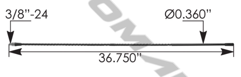 CB Antenna 36in Black  -  577.CB1003