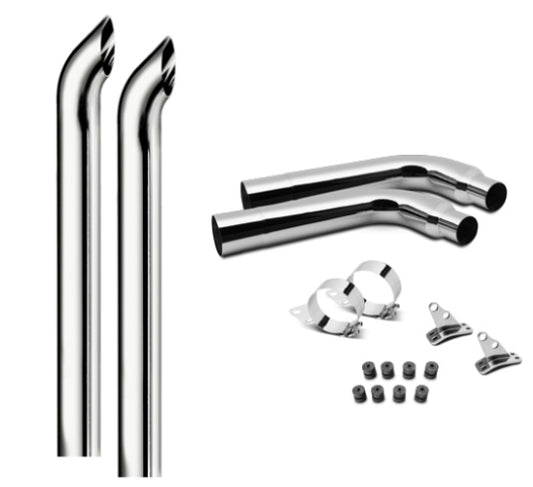 7" Diameter Hoosier Tip Exhaust Kit 96" Tall One Piece Top Pipe - KITPB17H96