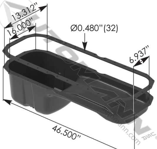 Oil Pan Cummins ISX 15.0L - 802.90283