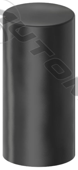 Black Plastic Thread On lug Nut Cover M22x1.5 - 562.A4035CPX