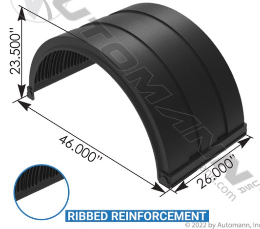 Bare Full Round Fender Poly - 562.9123