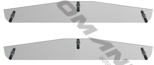Chrome Mud Flap Bottom Plate Set 24" - 562.701-2BP