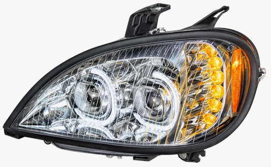 High Power LED Chrome Projection Headlight For 2001-2020 Freightliner Columbia - Driver - 31090