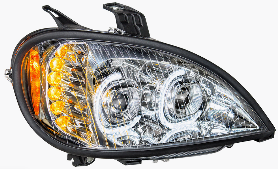 High Power LED Chrome Projection Headlight For 2001-2020 Freightliner Columbia - Passenger - 31091