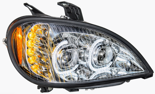 High Power LED Chrome Projection Headlight For 2001-2020 Freightliner Columbia - Passenger - 31091