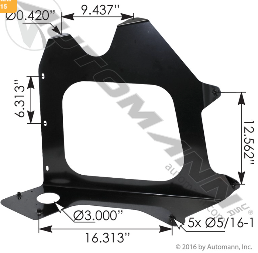 Right Bumper Support Bracket Freightliner - 564.46691