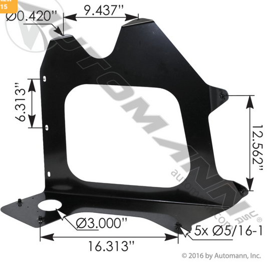 Right Bumper Support Bracket Freightliner - 564.46691