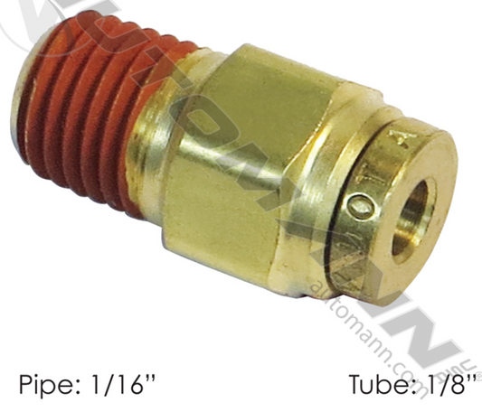 Brass PLC Male Connector 1/8 X 1/16in - 177.13B682X1