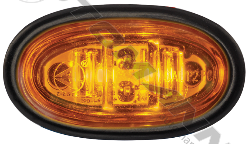 Amber 2-Diode Mini Oval Marker Light - 571.LD34A5