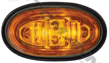 Amber 2-Diode Mini Oval Marker Light - 571.LD34A5