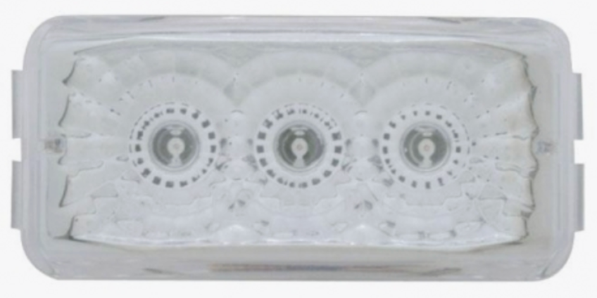 3 LED Reflector Light (Clearance/Marker) - Clear Red Lens - 39526