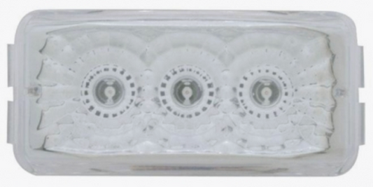 3 LED Reflector Light (Clearance/Marker) - Clear Red Lens - 39526