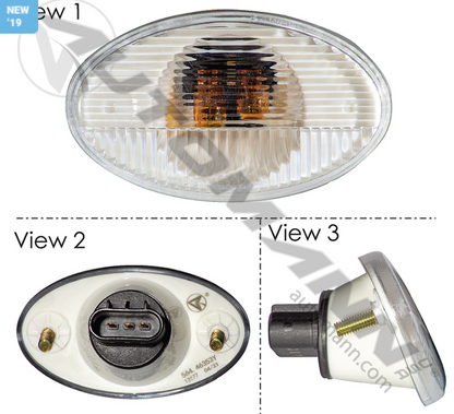 Clear Hood Marker Lamp Yellow Bulb - 564.46353Y