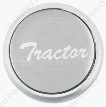 "Tractor" Deluxe Air Valve Knob - Silver Glossy Sticker - 23405