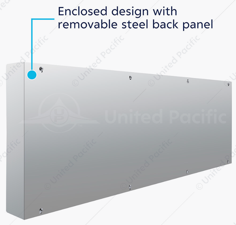 33-3/4" Stainless Steel Rear Center Light Panel With Four 4" Light Cutouts - 21433
