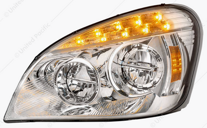 Chrome LED Headlight For 2008-2017 Freightliner Cascadia - Driver - 35831