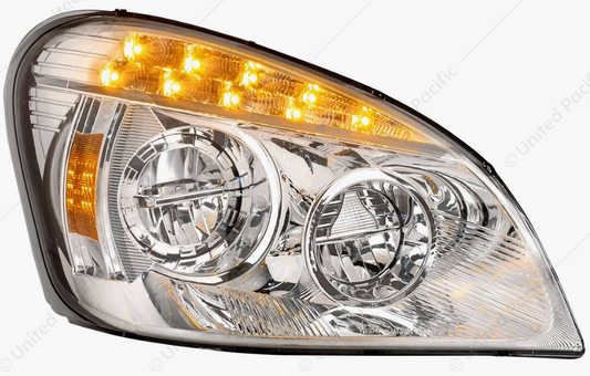 Chrome LED Headlight For 2008-2017 Freightliner Cascadia - Passenger - 35832
