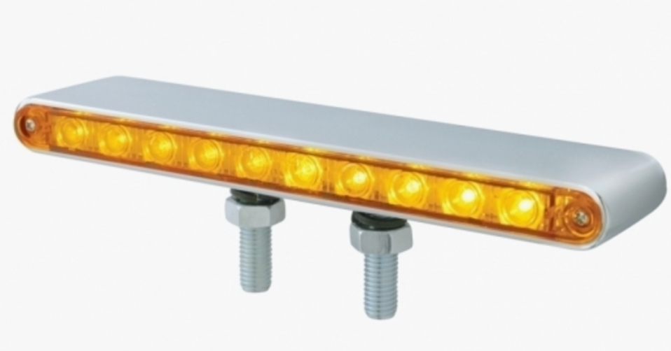 20 LED 9" Double Face Light Bar - Amber & Red LED/Amber & Red Lens - 39201