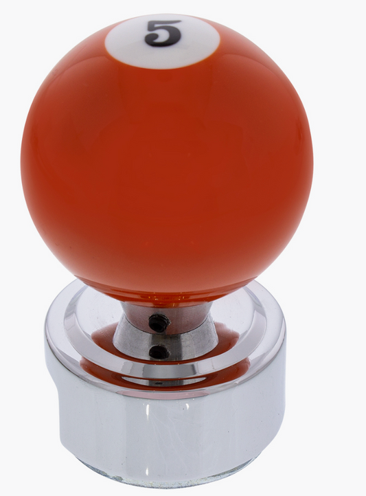 Number 5 Pool Ball Gearshift Knob For 13/15/18 Speed Eaton Style Shifters - 70766