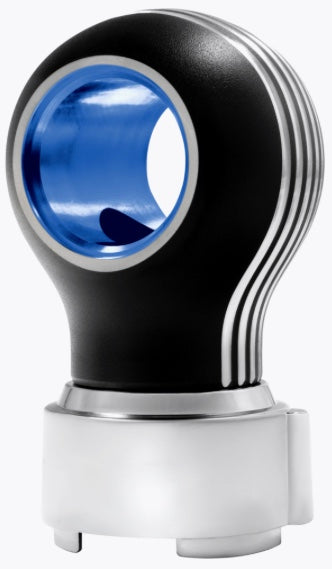 Thread-On Matte Black Carolina Gearshift Knob With LED 9/10 Speed Adapter-Blue LED - 71223