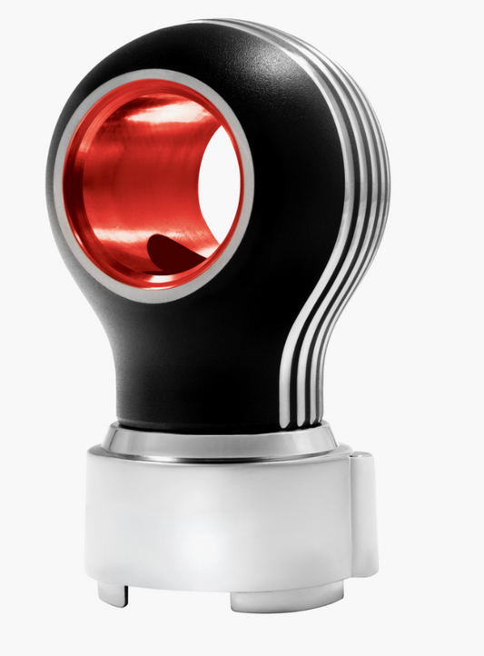 Thread-On Matte Black Carolina Gearshift Knob With LED 9/10 Speed Adapter-Red LED - 71227